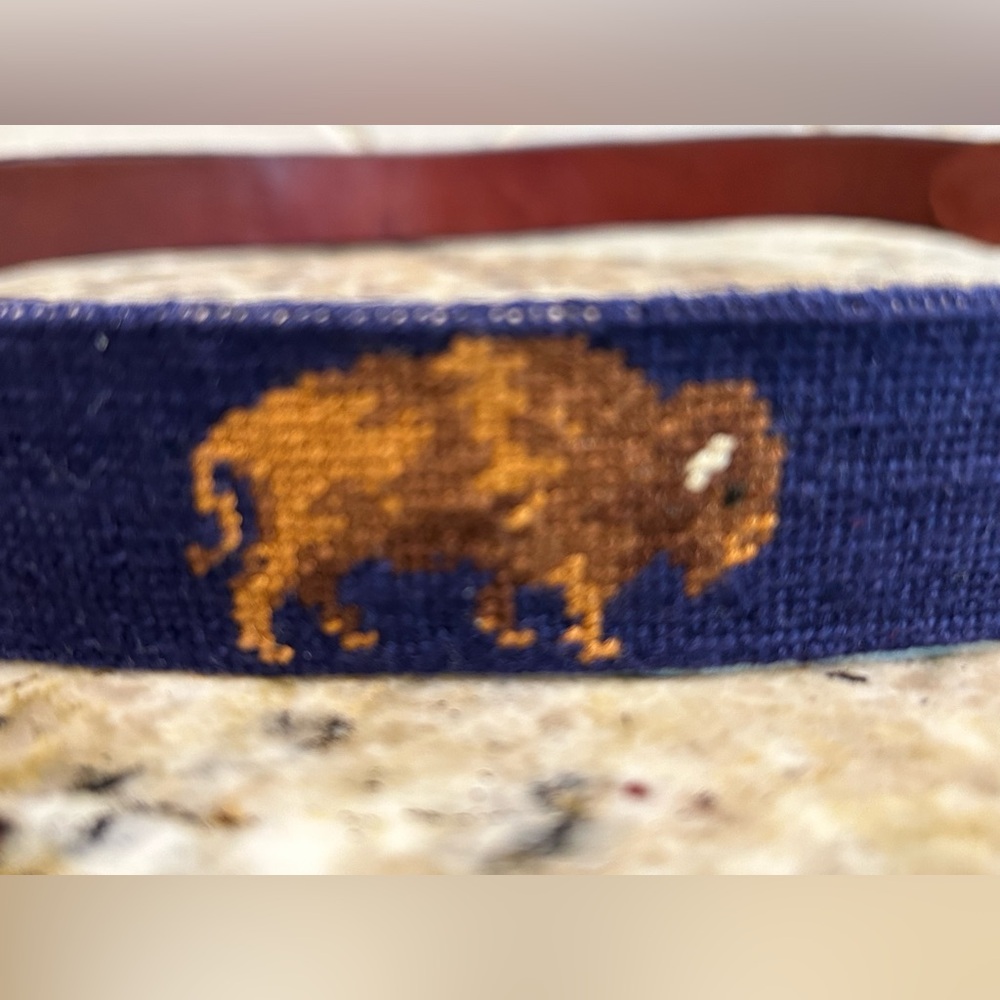 Smathers & Branson Oklahoma Needlepoint Belt - Picture 8 of 11